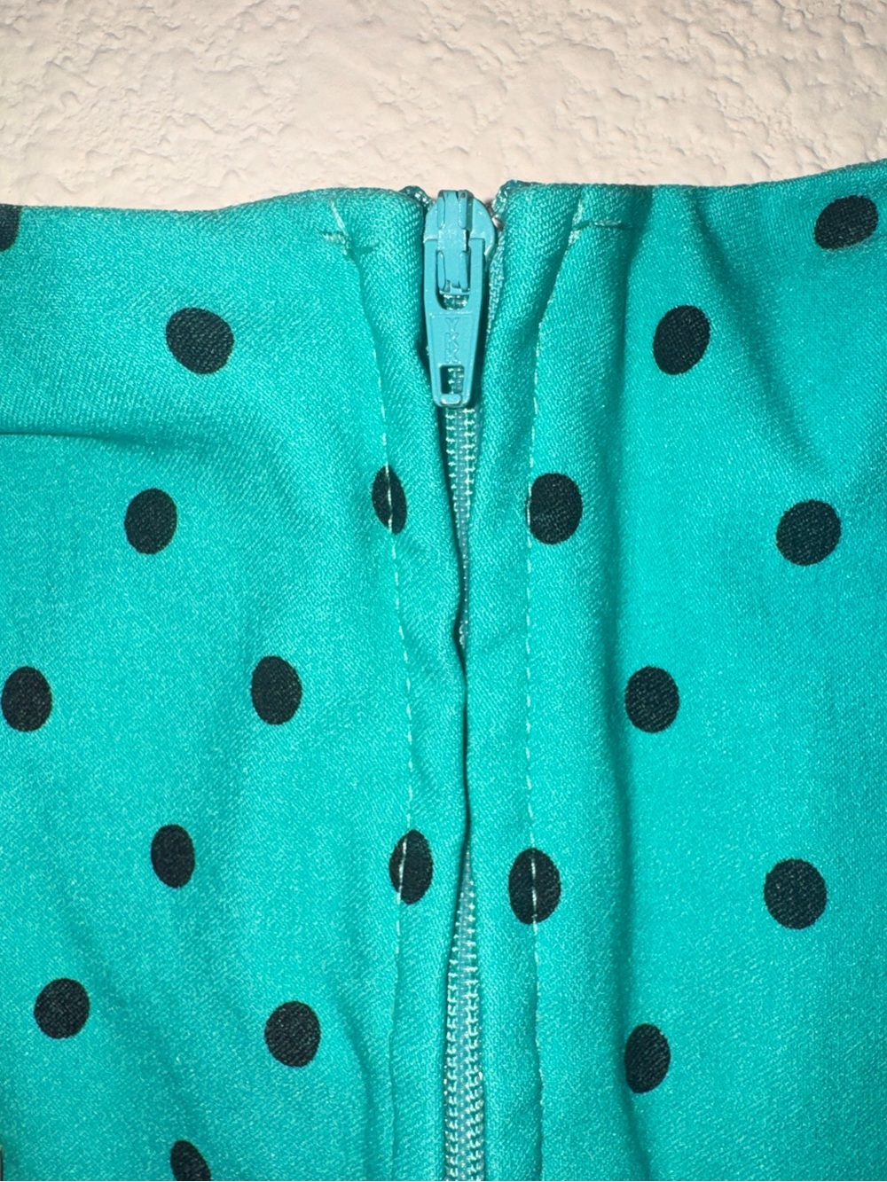 RockSteady Turquoise Polka Dot Midi Sheath Dress (Rockabilly, Pin-Up) - Picture 5 of 9